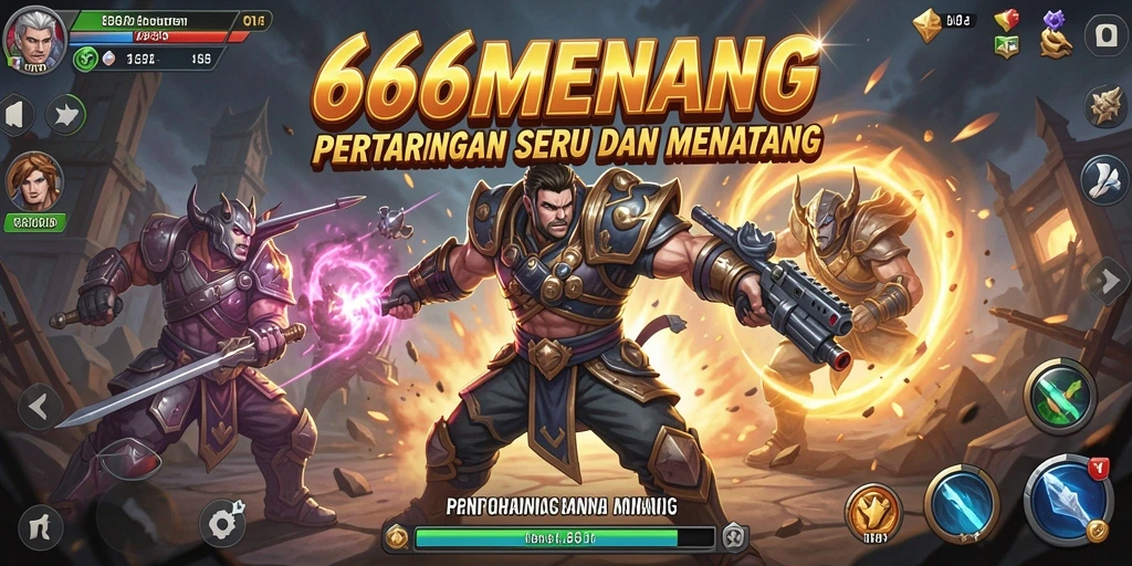 Tampilan gameplay yang intens dan mendebarkan dari 666MENANG.