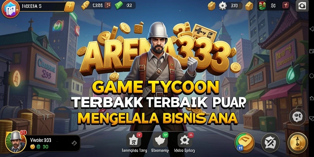 Screenshot menunjukkan gameplay seru di ARENA333 dengan elemen Tycoon.