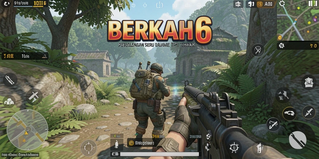 Tampilan gameplay seru dalam game TPS BERKAH6.
