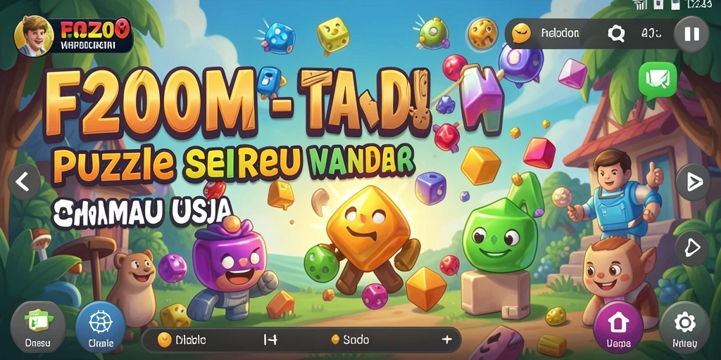 Screenshot F200M menampilkan gameplay Puzzle yang seru dan interaktif.