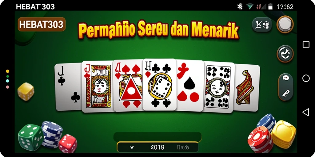 Screenshot HEBAT303 menampilkan aksi seru permainan Domino.