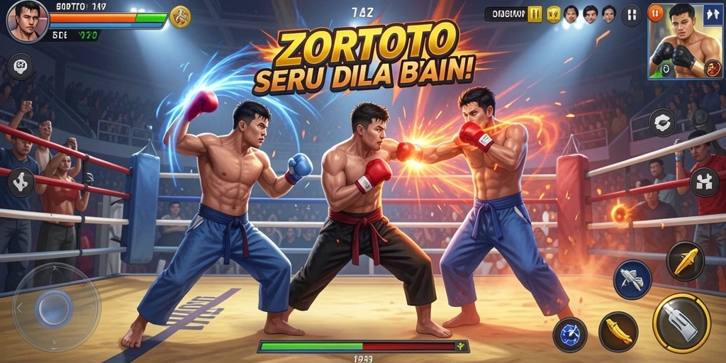Gameplay ZORTOTO yang seru dan penuh aksi Battle Royale.